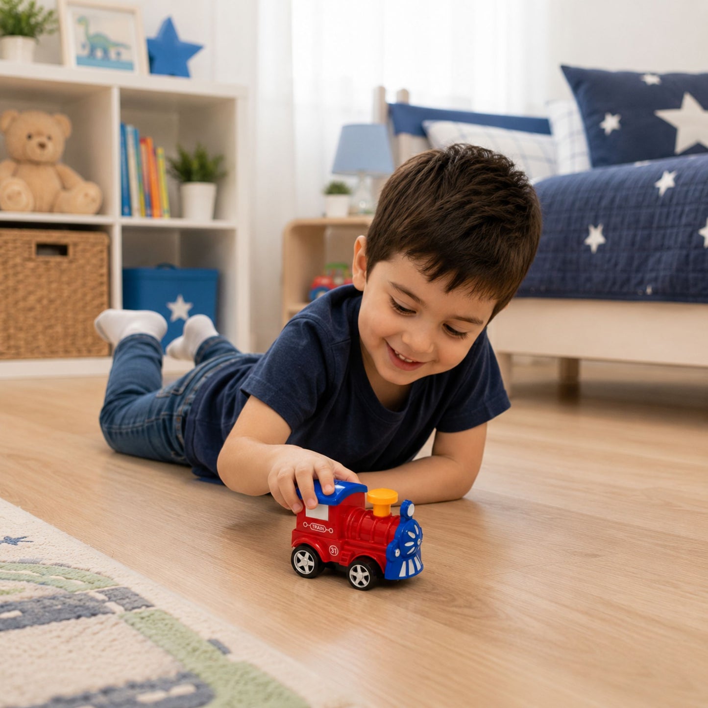 Realistic Diecast Train Engine Toy for Pretend Play and Fun