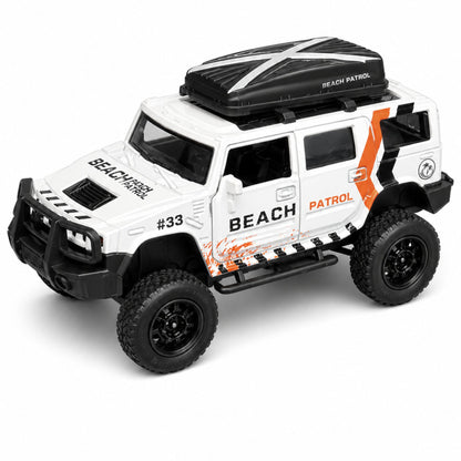 Diecast 4x4 SUV Toy Car with Pull Back Action and Doors