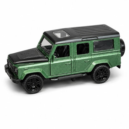 Diecast Metal SUV Toy Car with Pull Back Drive & Opening Doors