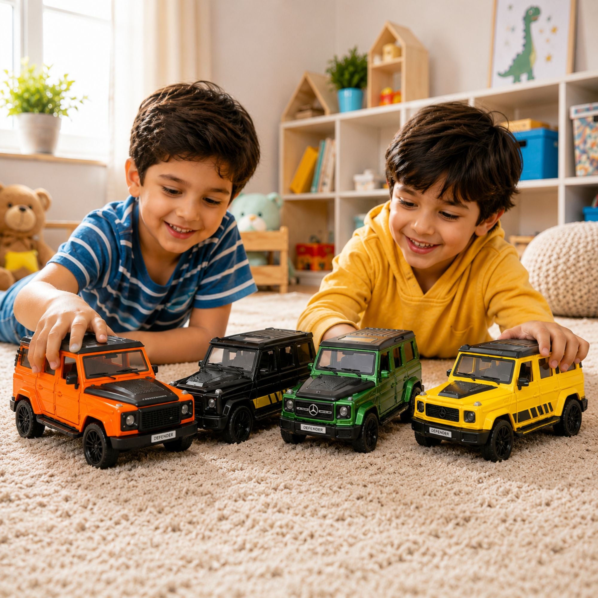 Diecast SUV Toy Model with Pull Back Action & Opening Doors