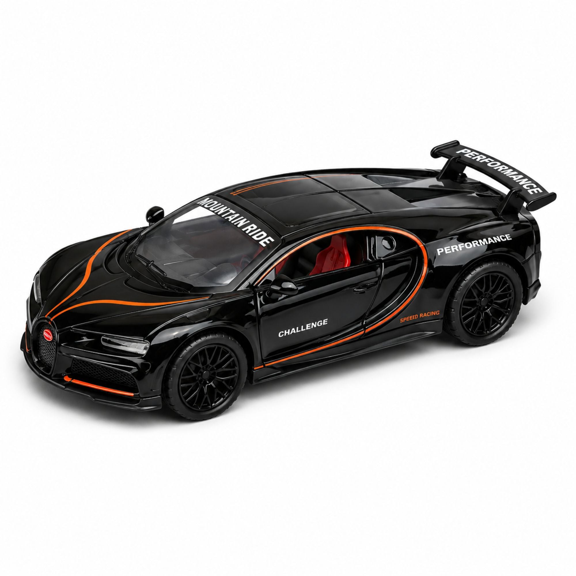 Pull Back Diecast Sports Car Toy with Opening Doors for Kids