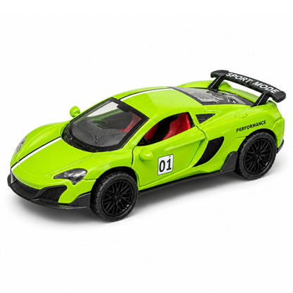 Diecast Sports Car Toy with Opening Doors & Pull Back Action