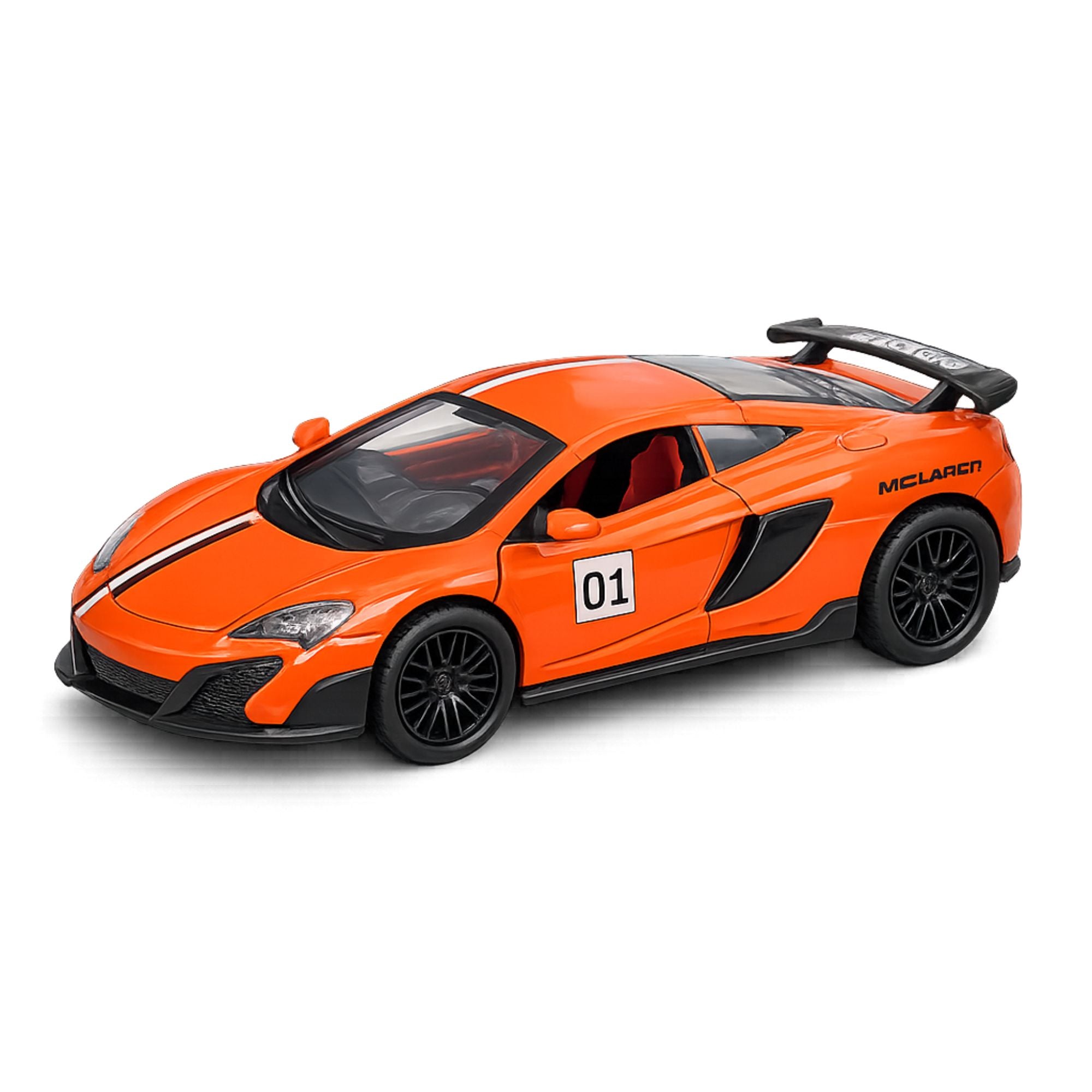 Metal Diecast Sports Car with Opening Doors & Pull Back Drive