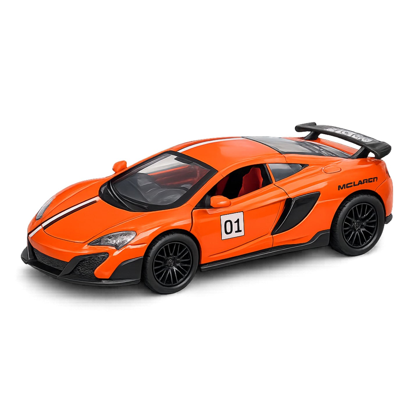 Metal Diecast Sports Car with Opening Doors & Pull Back Drive