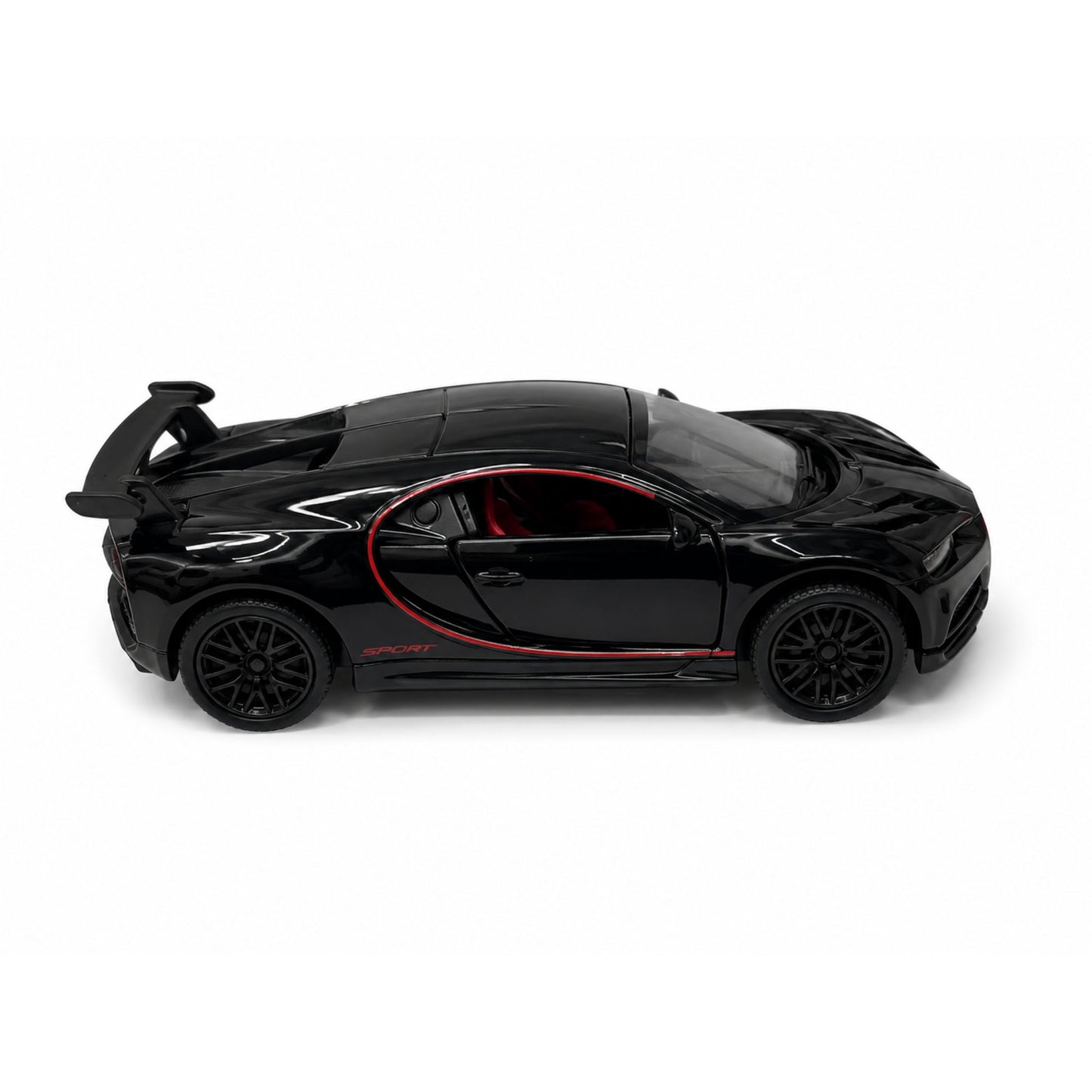 Diecast Sports Car Toy with Pull Back and Opening Doors Play