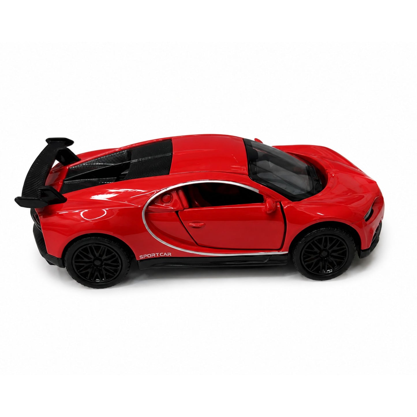 Diecast Sports Car Toy with Pull Back and Opening Doors Play