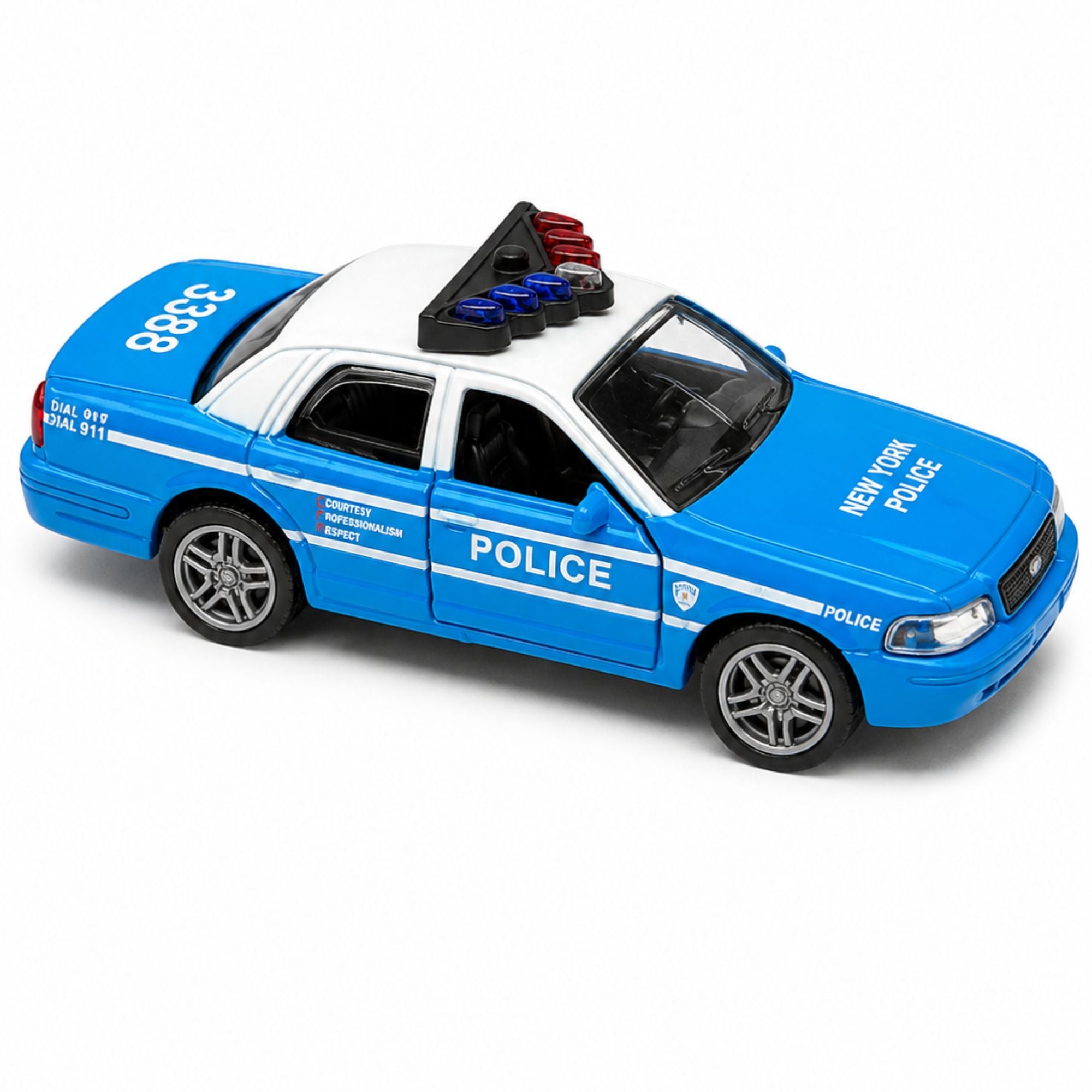 Metal Diecast Police Car Toy with Pull Back Action for Kids