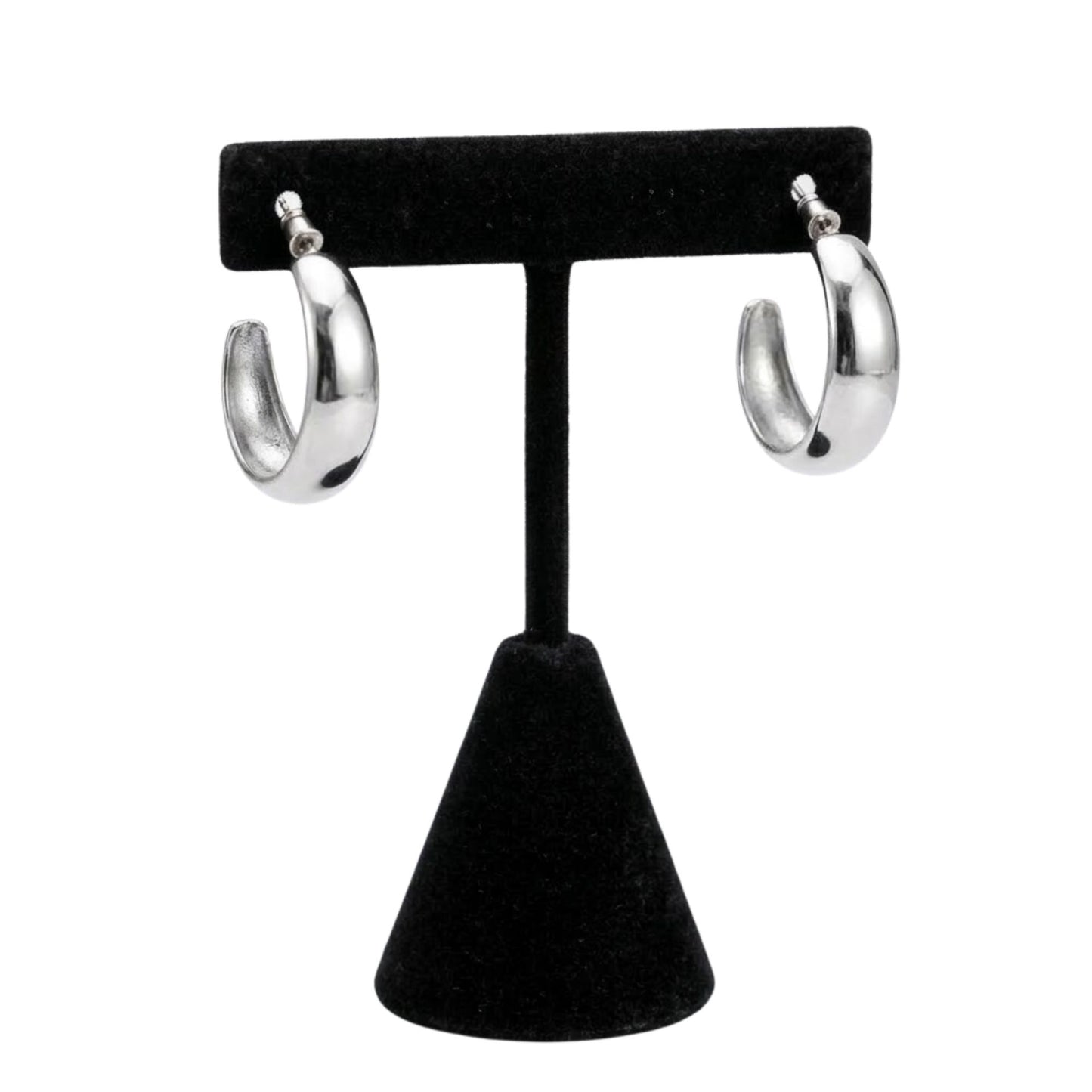 0.5" Silver Hoop Earrings for Women Minimalist Style