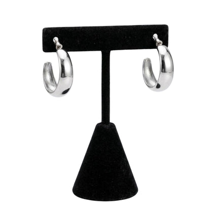 0.5" Silver Hoop Earrings for Women Minimalist Style