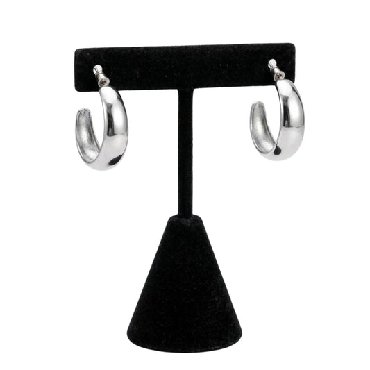 0.5" Silver Hoop Earrings for Women Minimalist Style