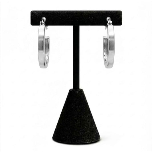 0.5" Silver Hoop Earrings Classic Round Jewelry for Women