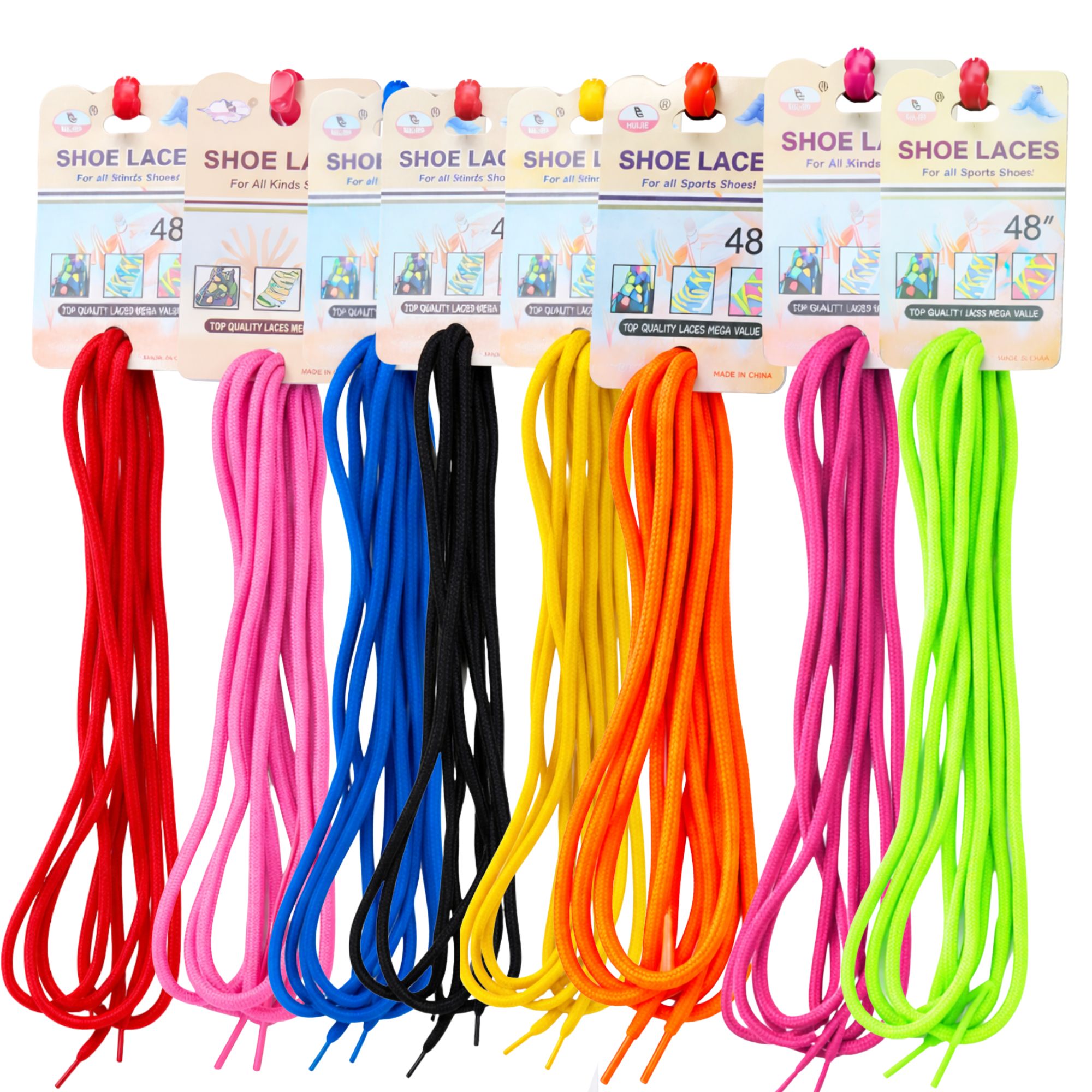 48 Inch Shoe Laces for Sneakers, Boots and Athletic Shoes, 1 Pair Shoelaces Foot main product image