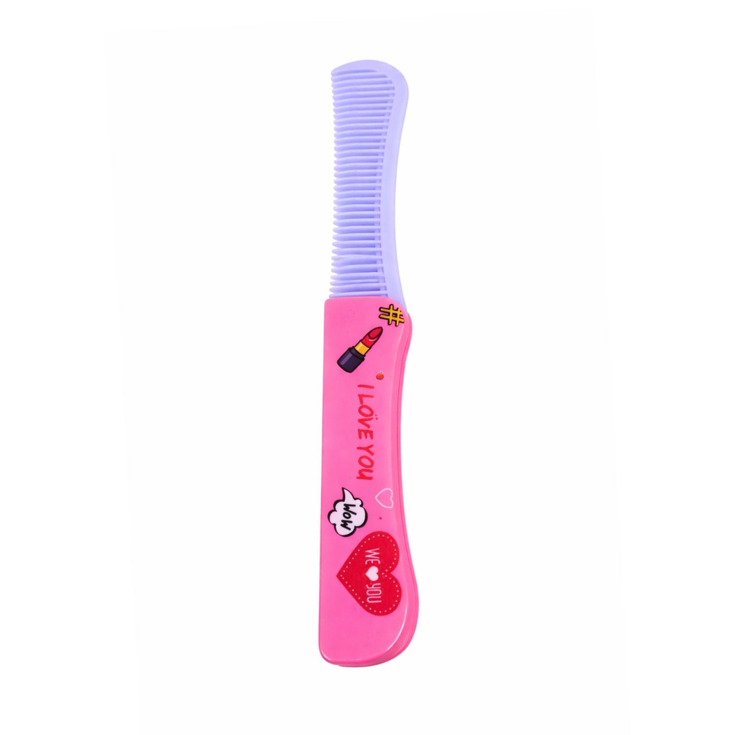Folding Hair Comb Compact Grooming Tool Travel Friendly size and feature image