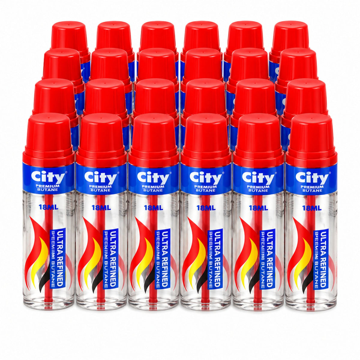 City Premium Butane Lighter Refill 18mL, Ultra Refined Fuel for Refillable Lighters