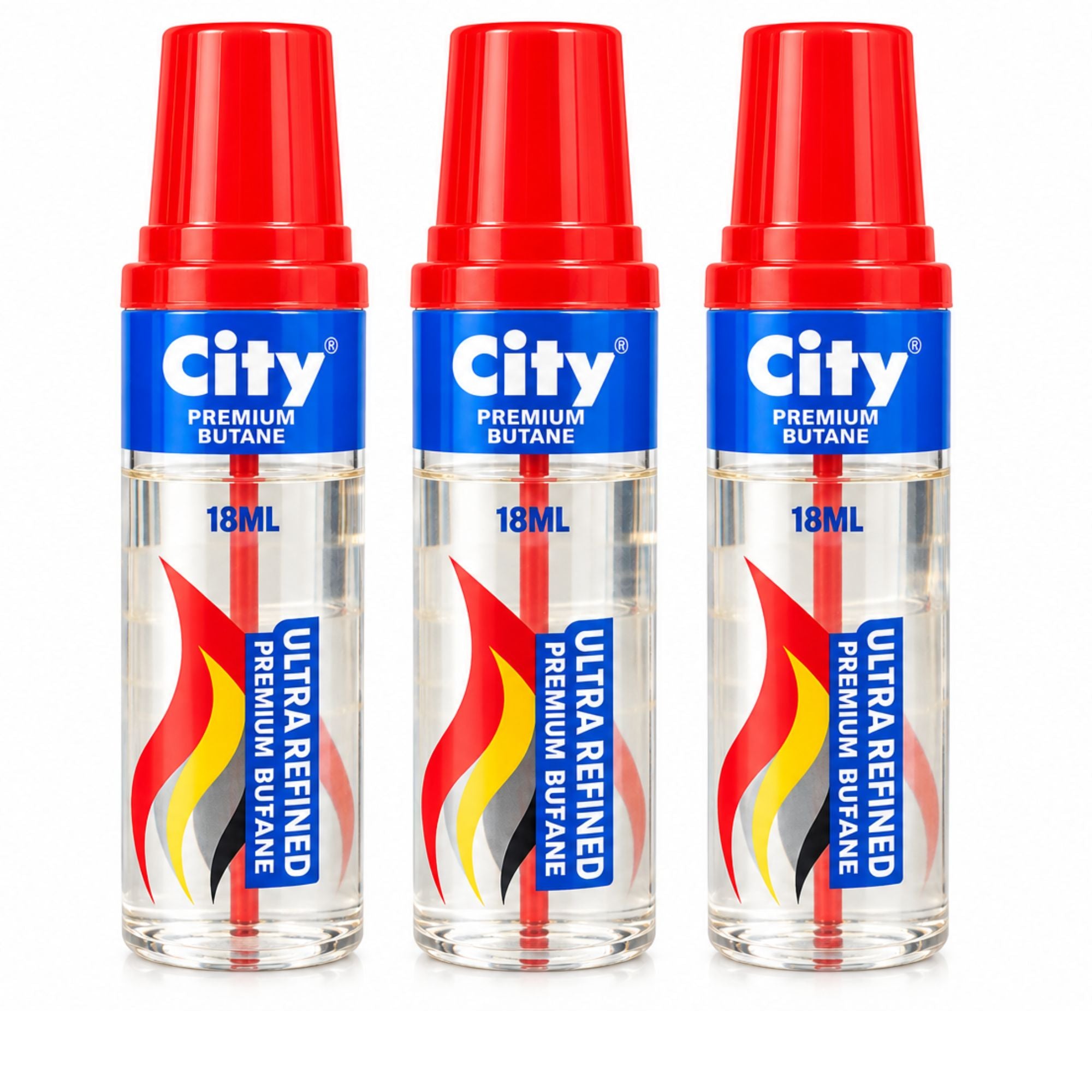 City Premium Butane Lighter Refill 18mL, Ultra Refined Fuel for Refillable Lighters