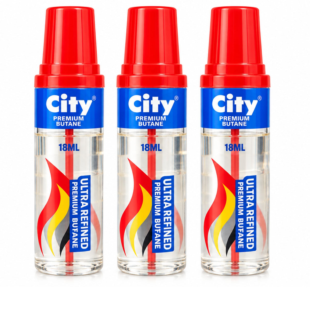 City Premium Butane Lighter Refill 18mL, Ultra Refined Fuel for Refillable Lighters