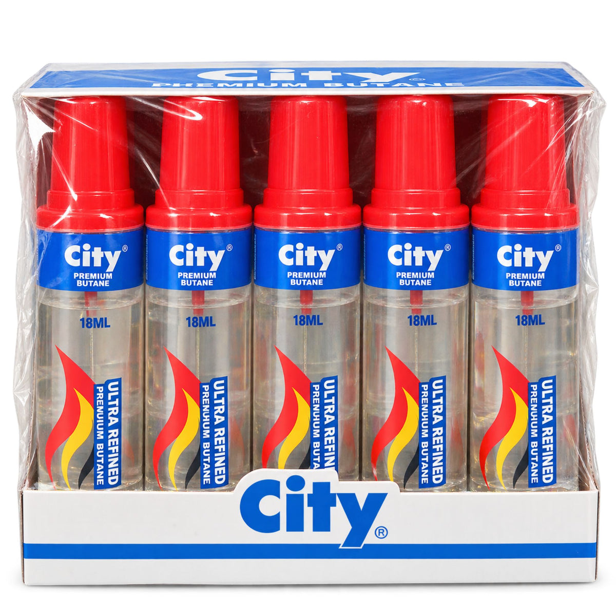 City Premium Butane Lighter Refill 18mL, Ultra Refined Fuel for Refillable Lighters