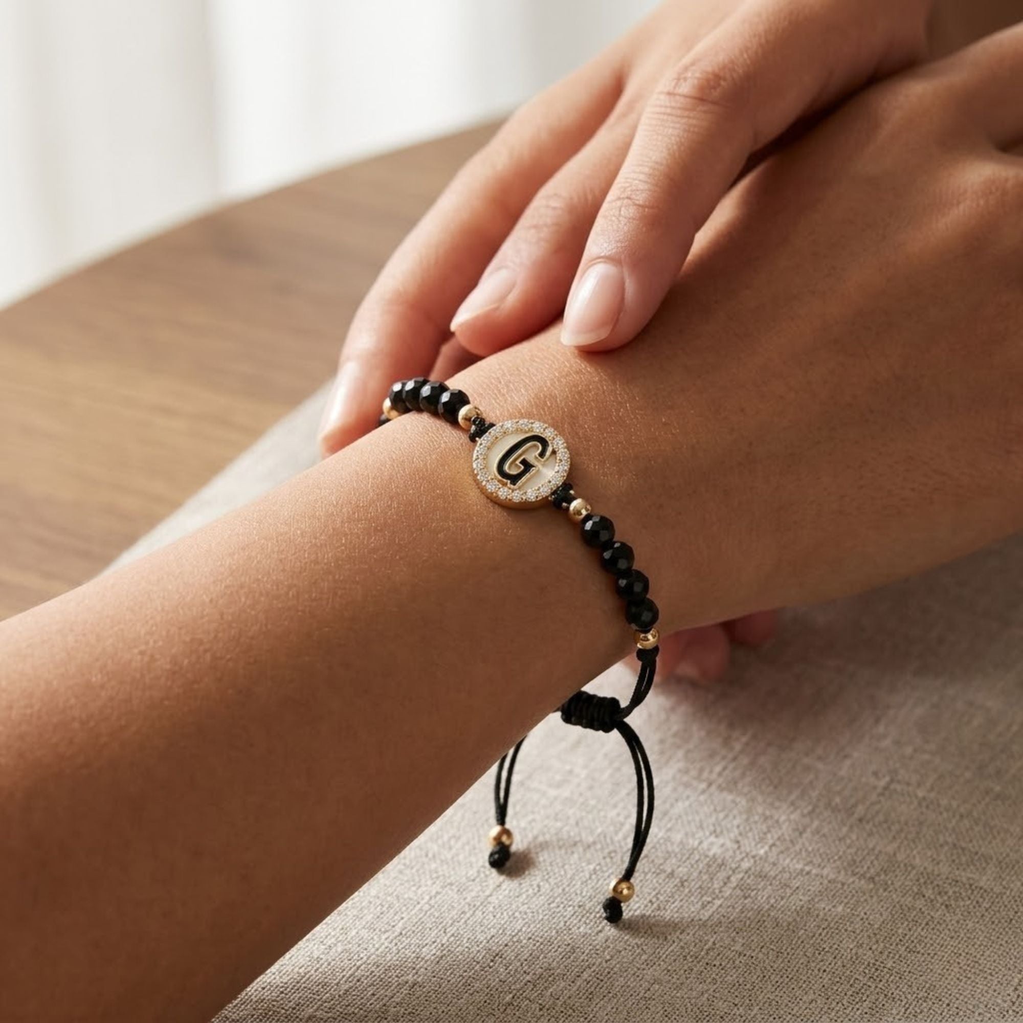 Alphabet Letter Black Adjustable Bracelet for Women Men Bracelets product image 14