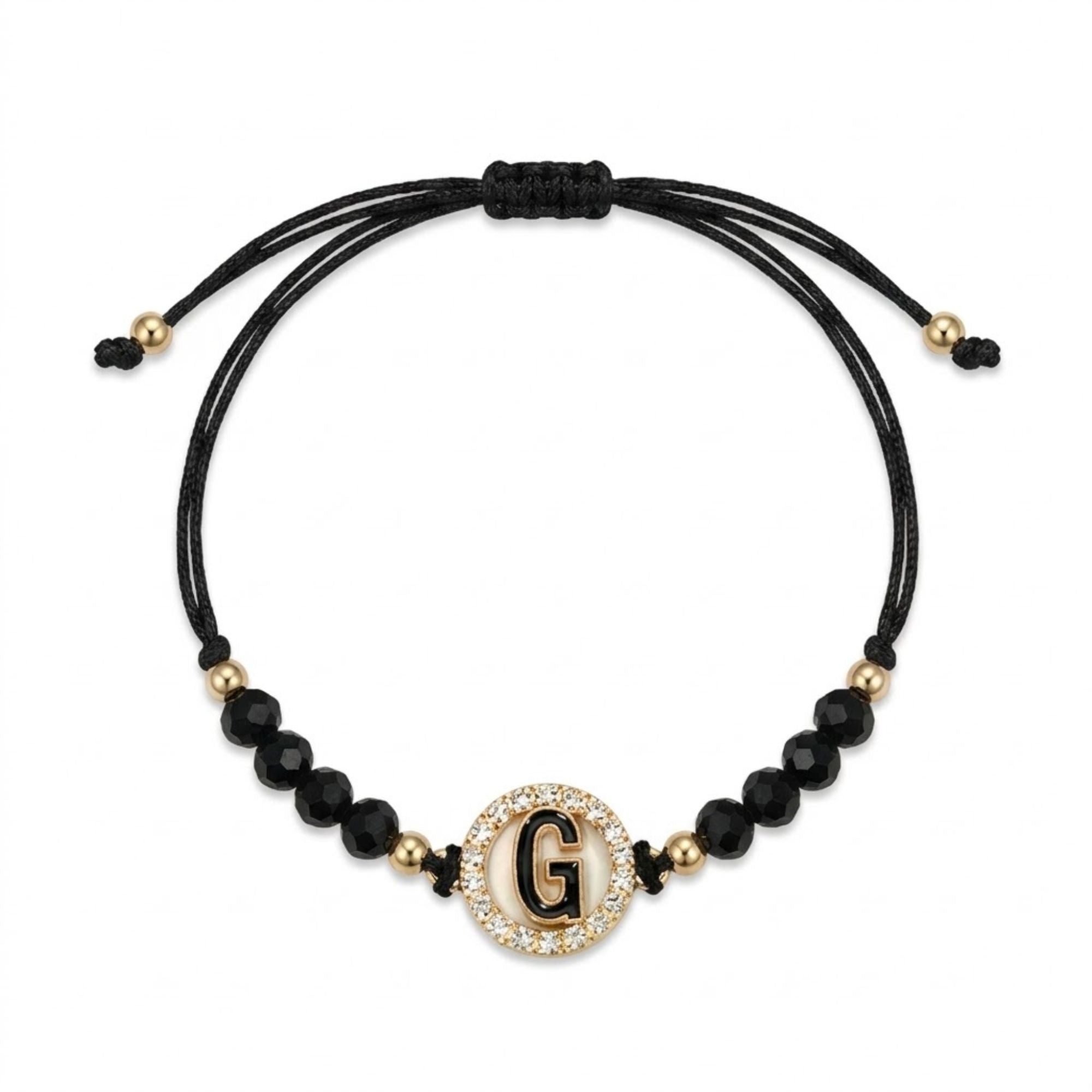 Alphabet Letter Black Adjustable Bracelet for Women Men Bracelets product image 8