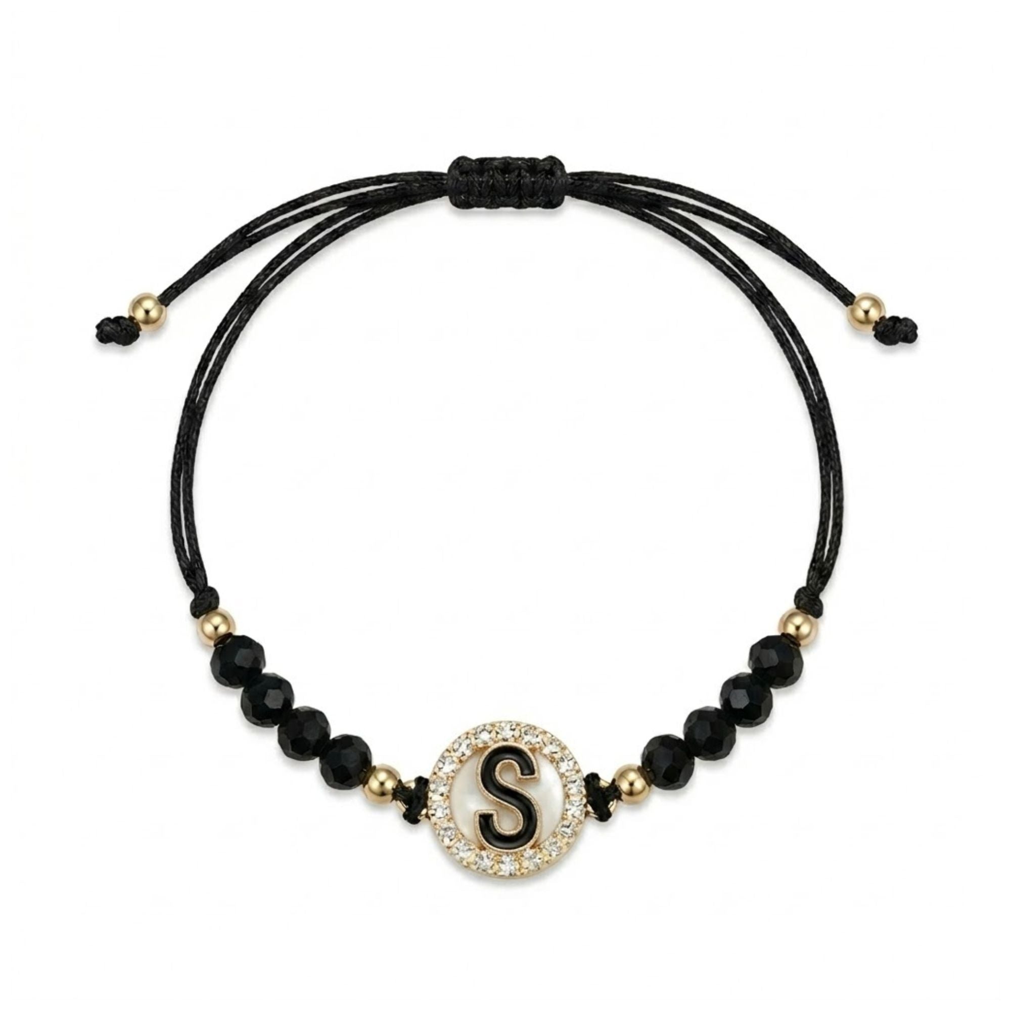 Alphabet Letter Black Adjustable Bracelet for Women Men Bracelets product image 11