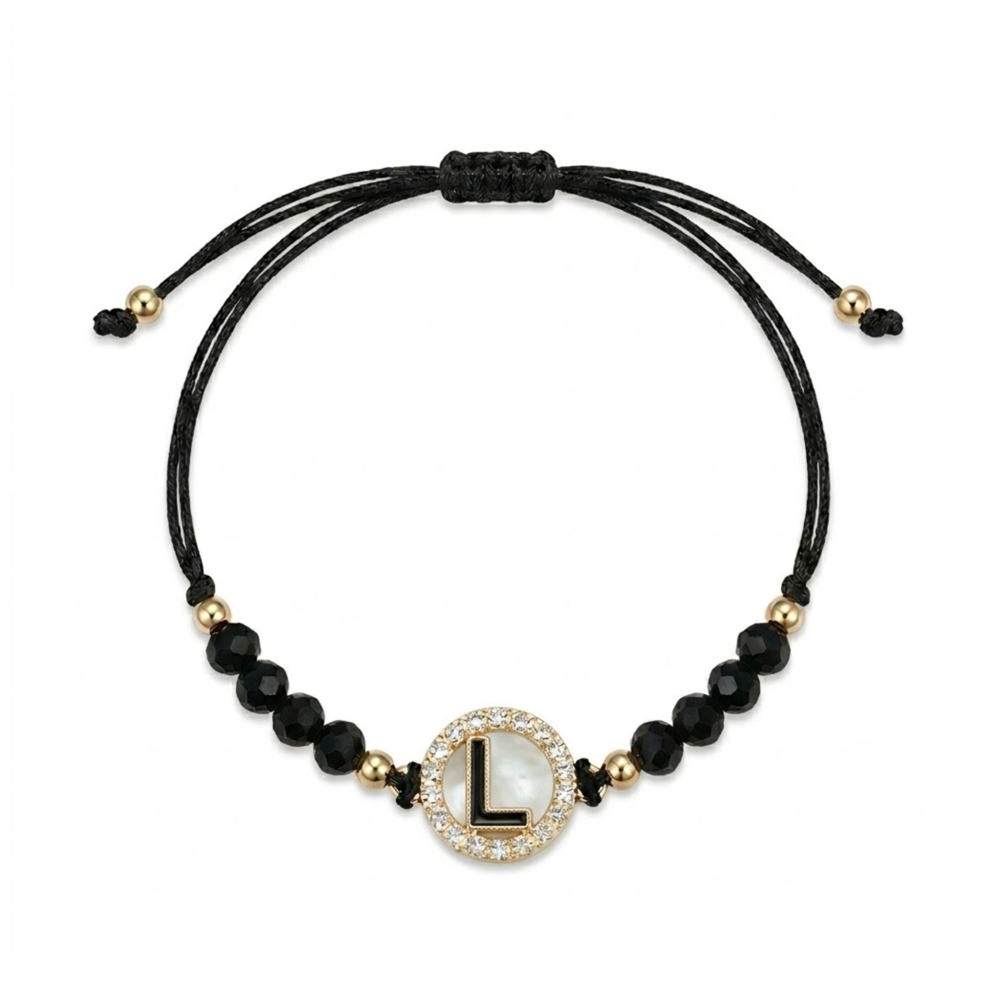 Alphabet Letter Black Adjustable Bracelet for Women Men Bracelets product image 9
