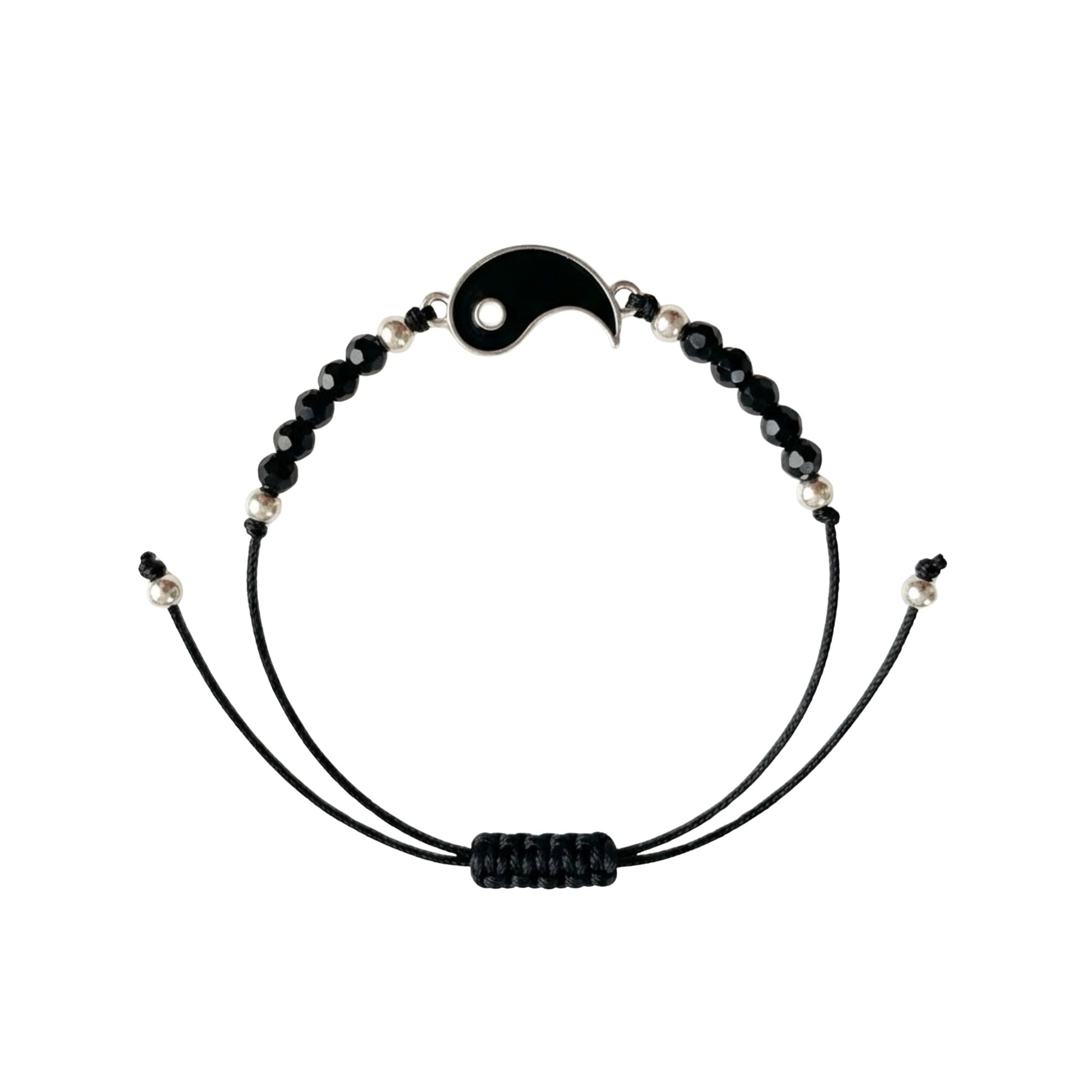 Yin Yang Beaded Adjustable Bracelet for Men & Women Bracelets product detail image