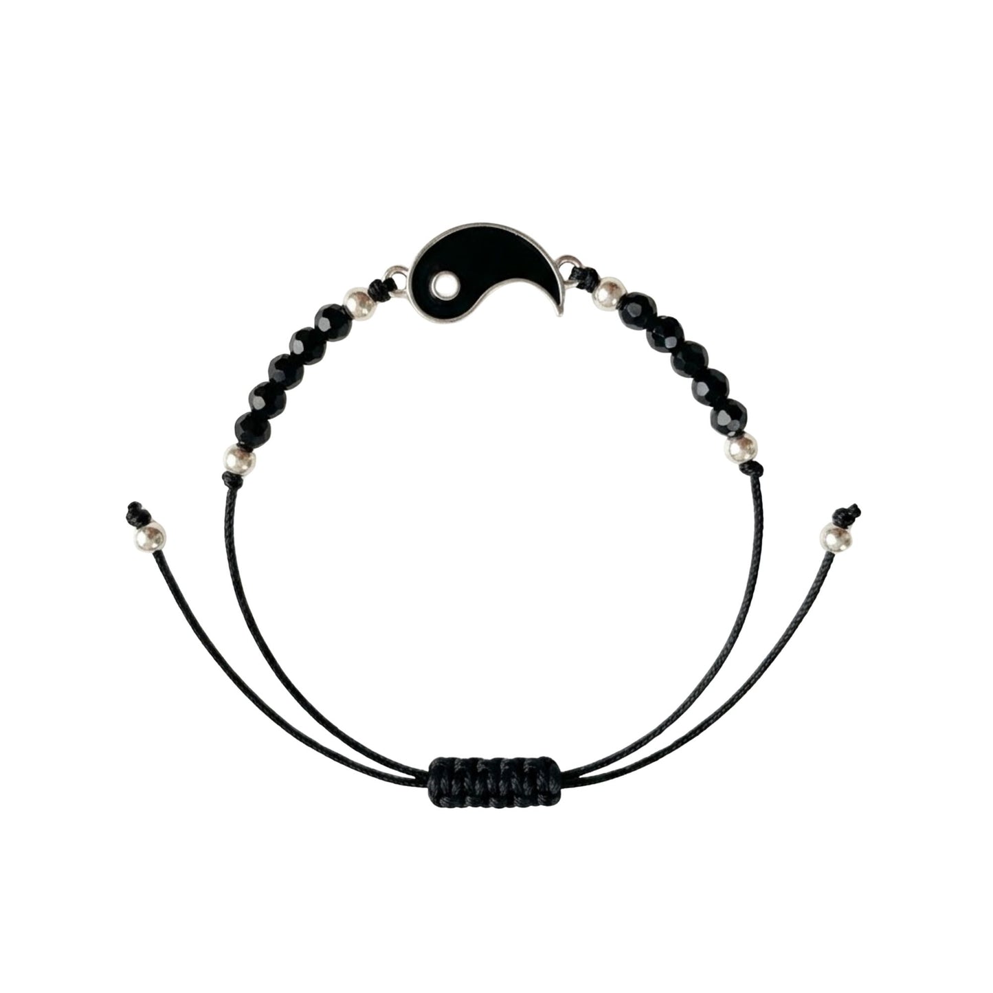 Yin Yang Beaded Adjustable Bracelet for Men & Women Bracelets product detail image