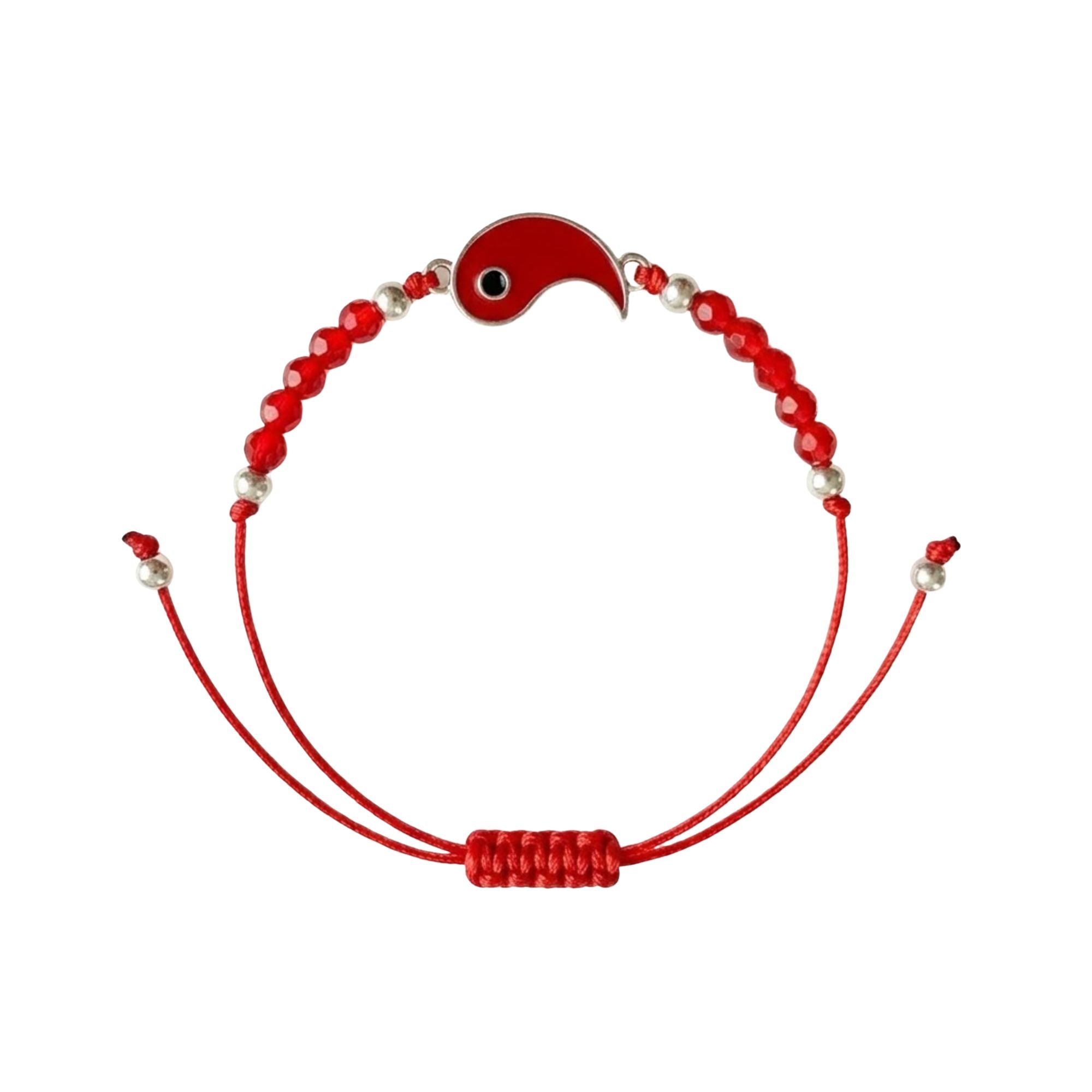 Yin Yang Beaded Adjustable Bracelet for Men & Women Bracelets size and feature image