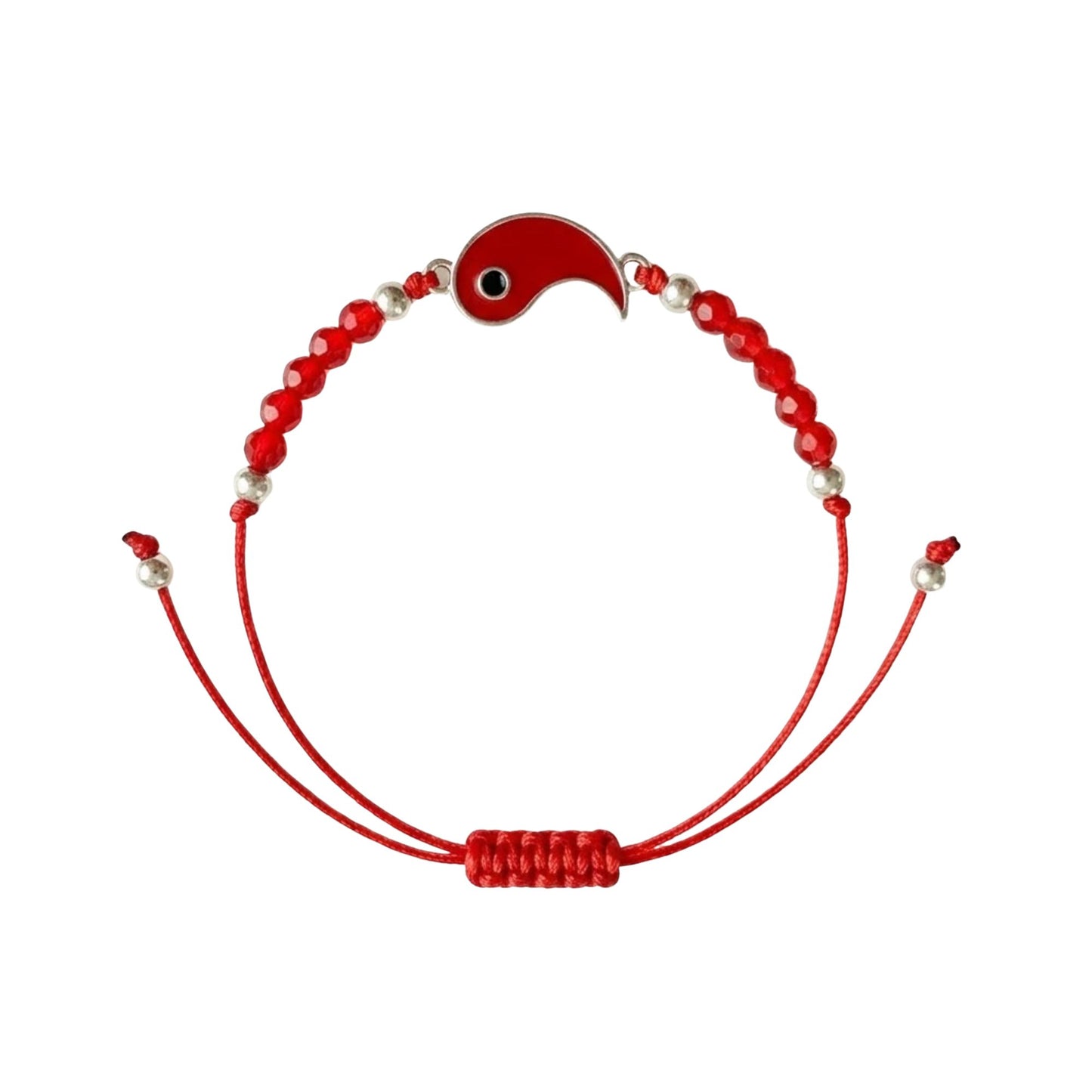 Yin Yang Beaded Adjustable Bracelet for Men & Women Bracelets size and feature image
