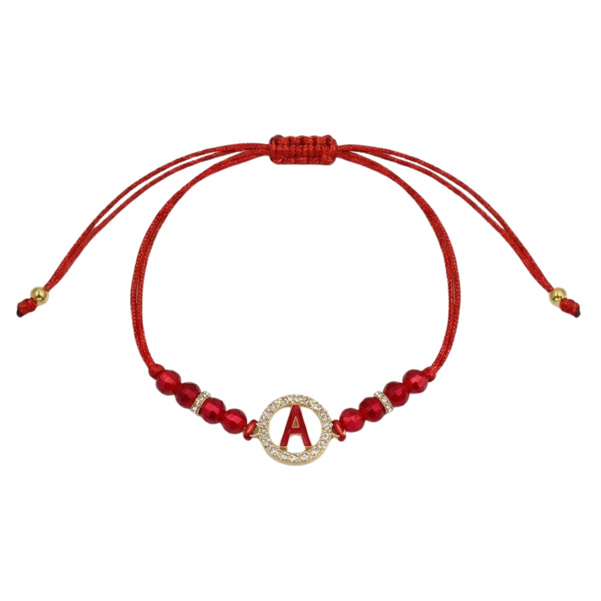 Unisex Alphabet Letter Colored Adjustable Beaded Bracelet Bracelets product detail image