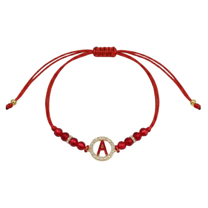 Unisex Alphabet Letter Colored Adjustable Beaded Bracelet Bracelets product detail image