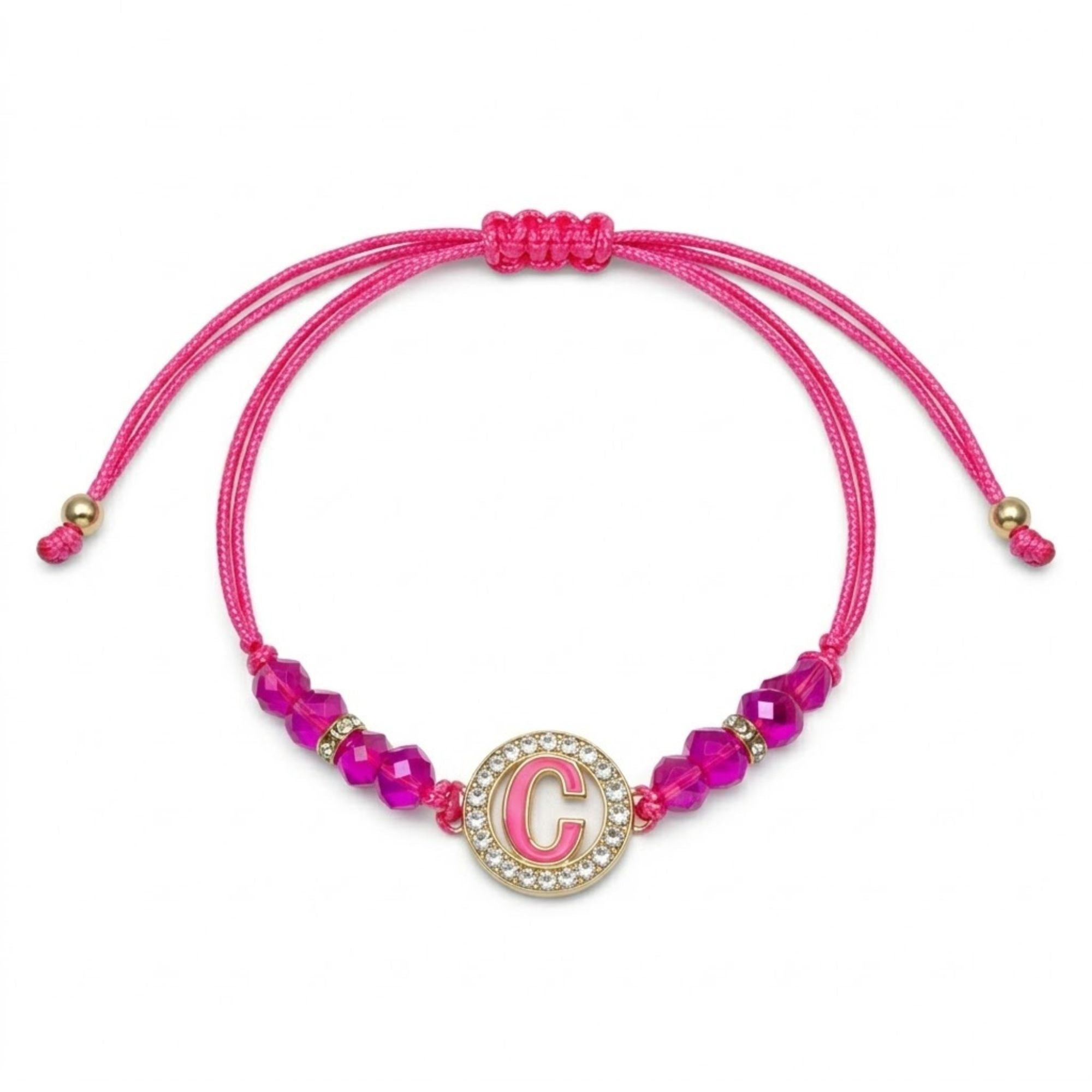 Unisex Alphabet Letter Colored Adjustable Beaded Bracelet Bracelets lifestyle use image