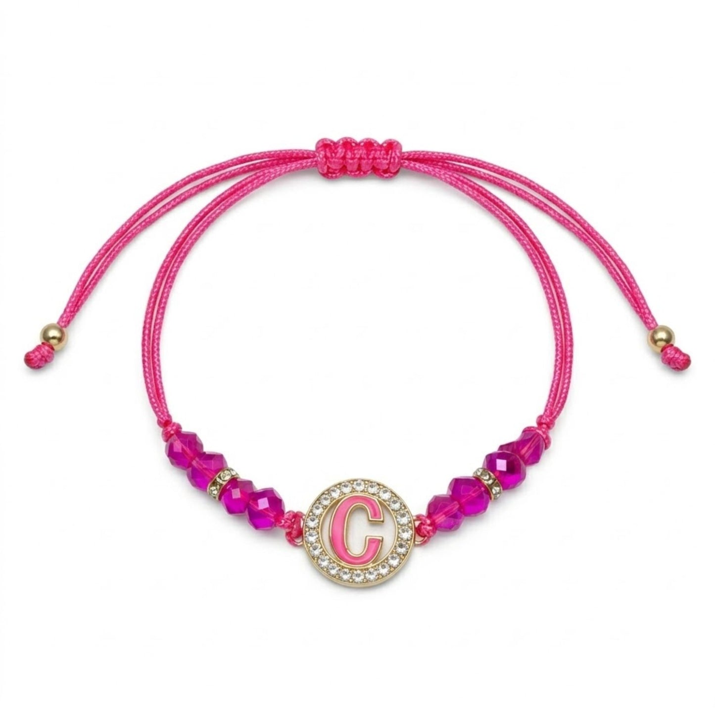 Unisex Alphabet Letter Colored Adjustable Beaded Bracelet Bracelets lifestyle use image