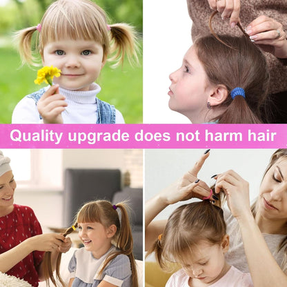 40 PCS Multicolor Elastic Hair Ties for Girls & Kids Hair Bands lifestyle use image