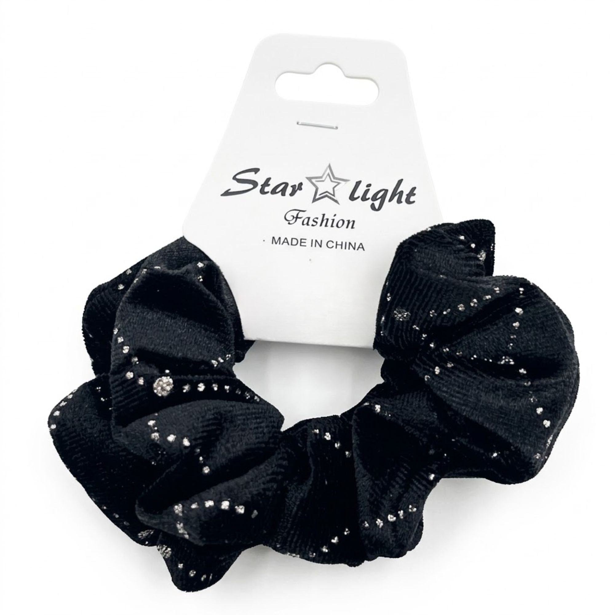 2 PCS Sparkling Ribbed Velvet Scrunchie Elegant No Snag Tie Hair Bands main product image