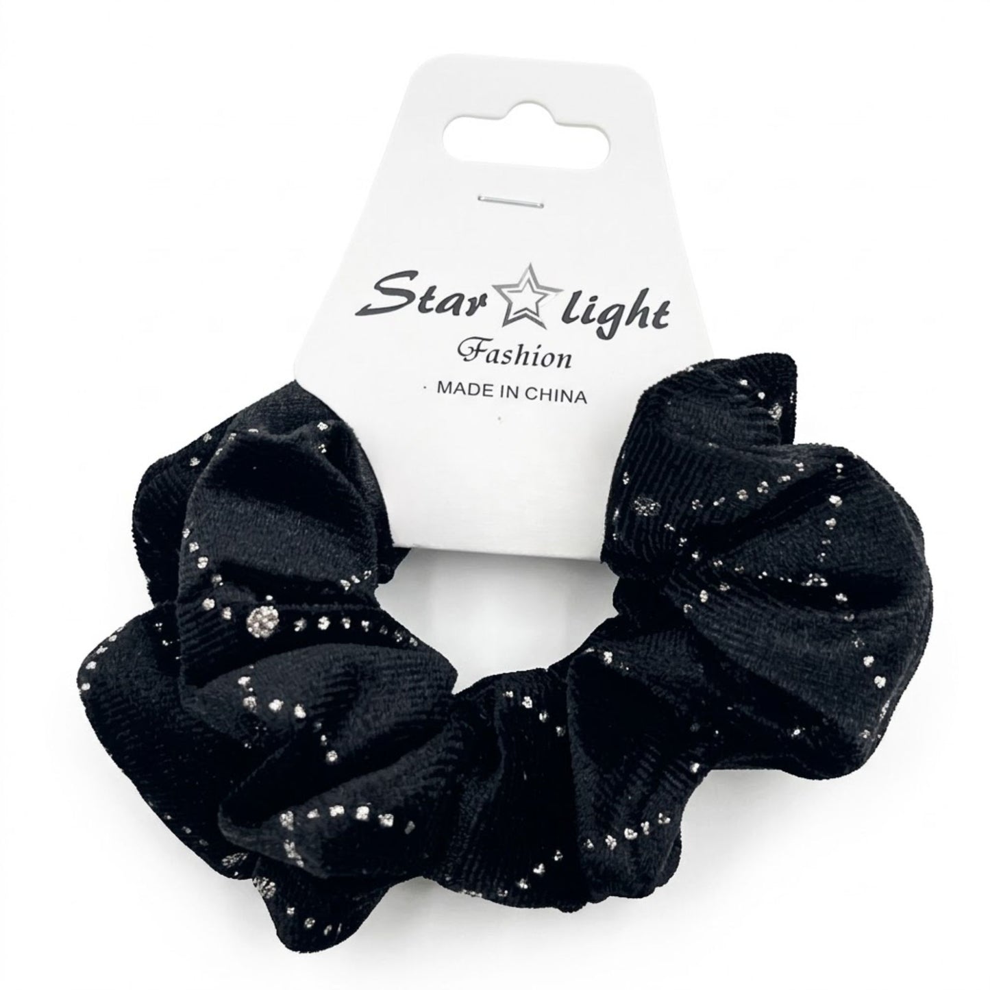 2 PCS Sparkling Ribbed Velvet Scrunchie Elegant No Snag Tie Hair Bands main product image