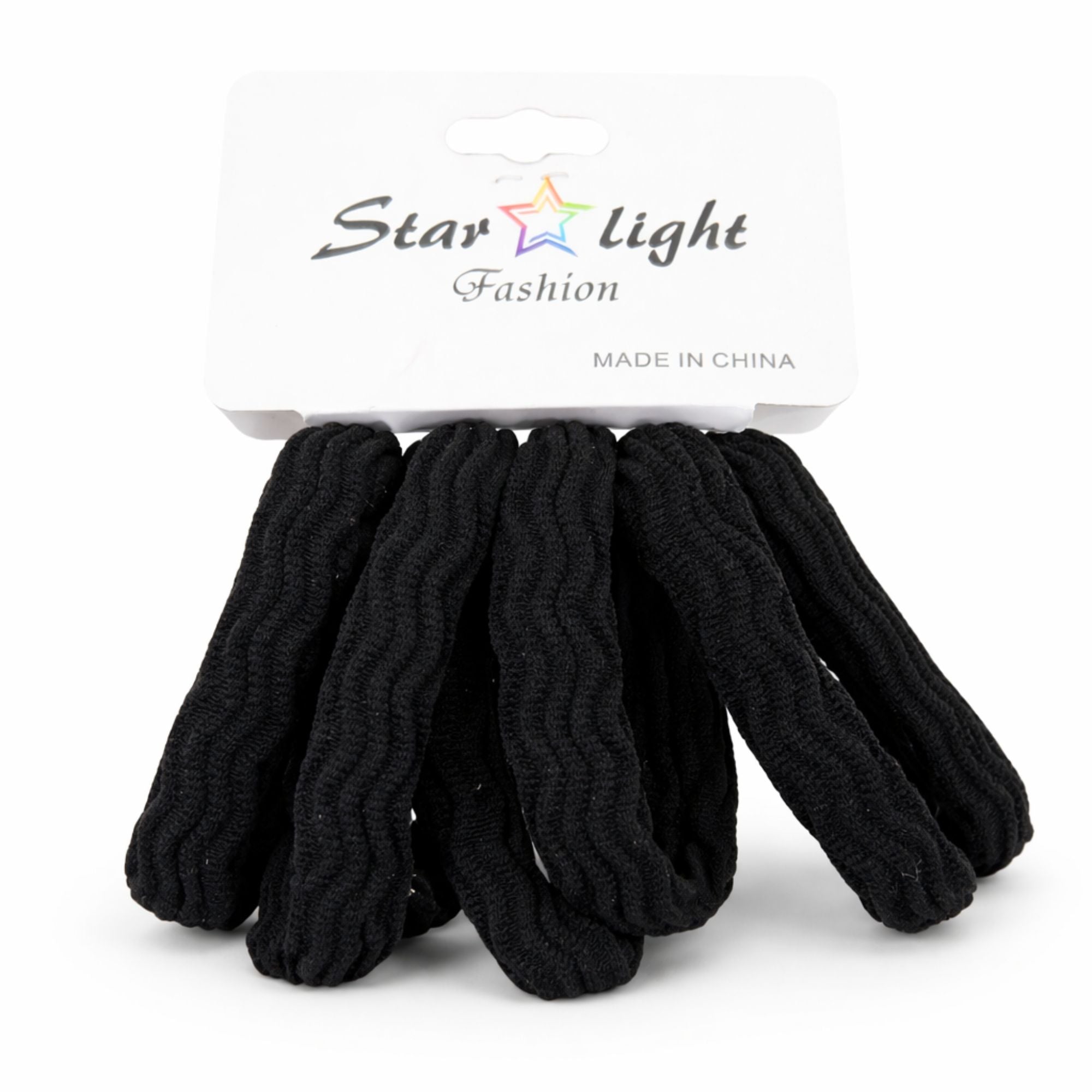 Black Premium Elastic Stretchable Hair Ties for Women, 6 PCS Hair Bands main product image