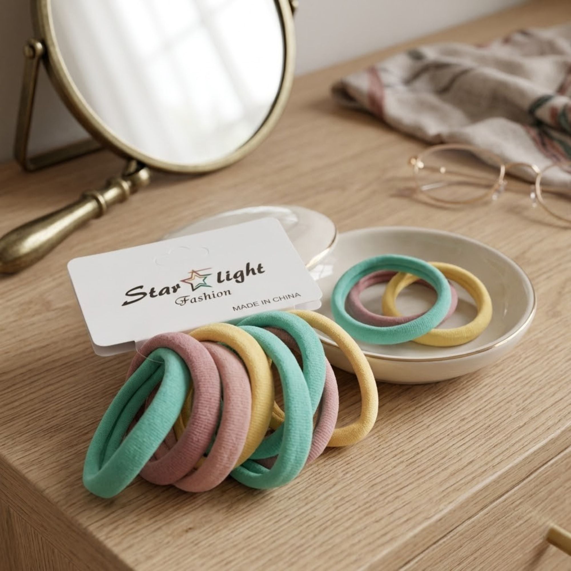 Premium Multicolor Soft Hair Ties Soft No Damage Elastic Bands Hair Bands product detail image