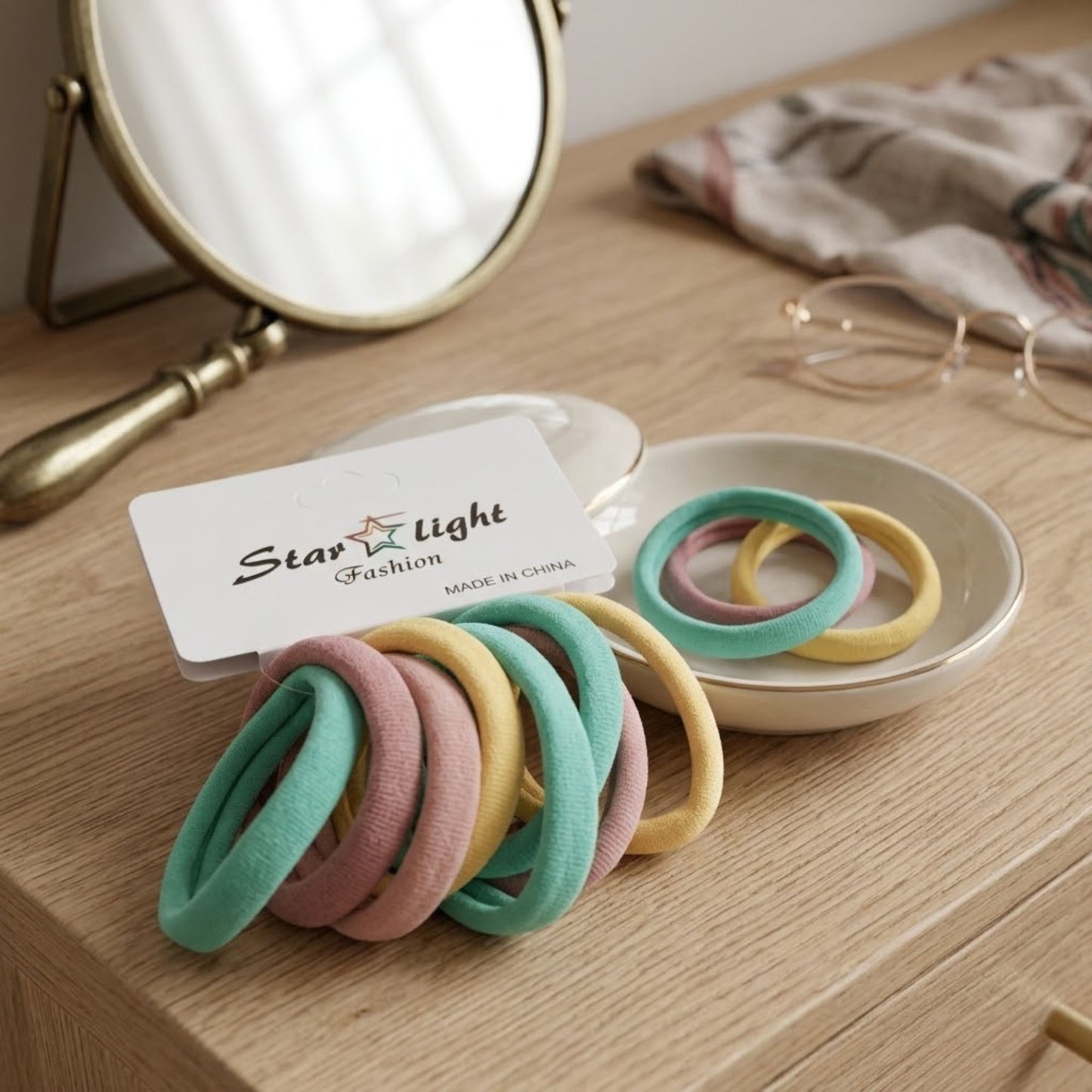 Premium Multicolor Soft Hair Ties Soft No Damage Elastic Bands Hair Bands product detail image