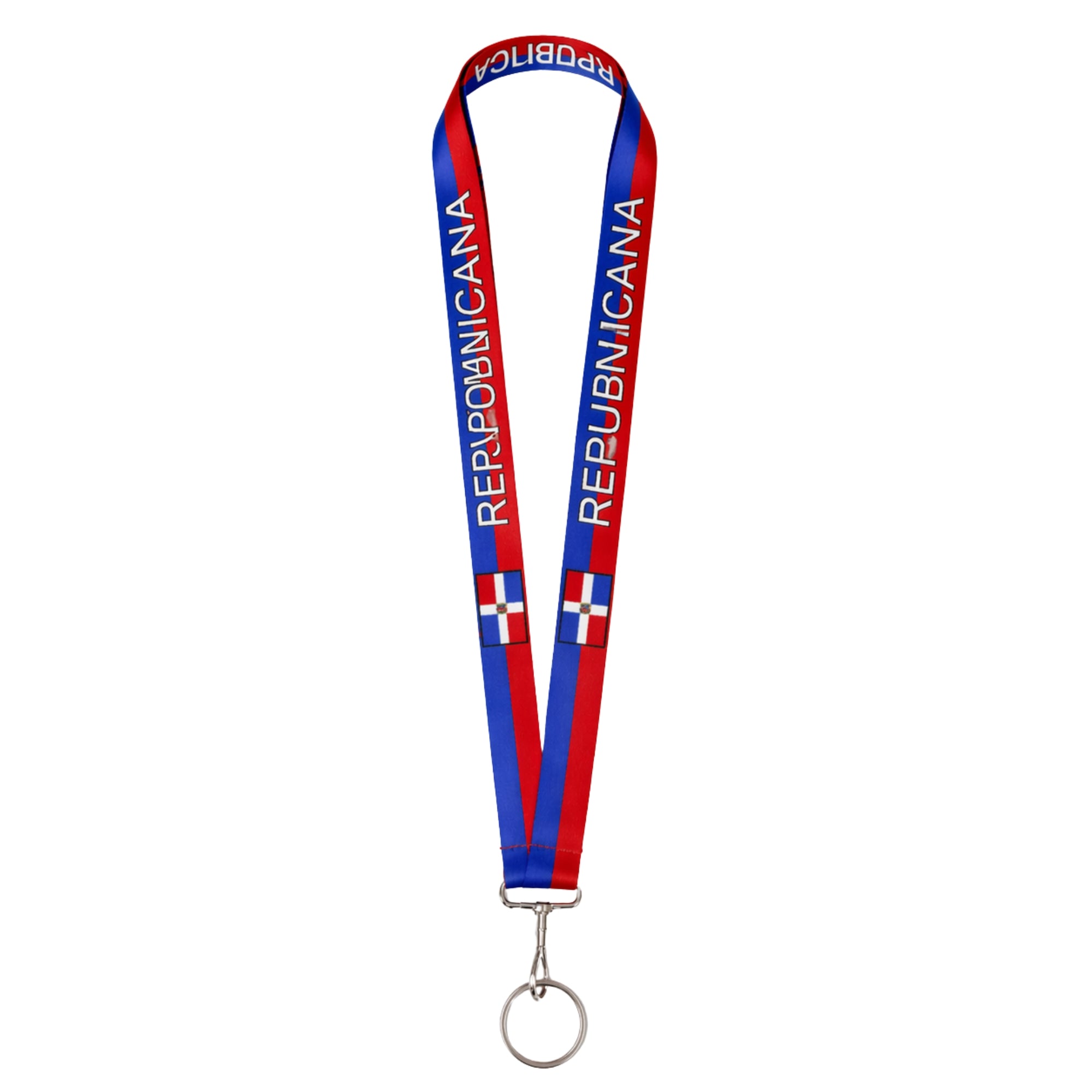 20.5" República Dominican Flag Lanyard Neck Strap Keychain main product image