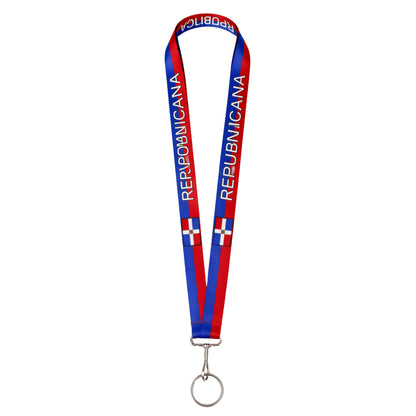 20.5" República Dominican Flag Lanyard Neck Strap Keychain