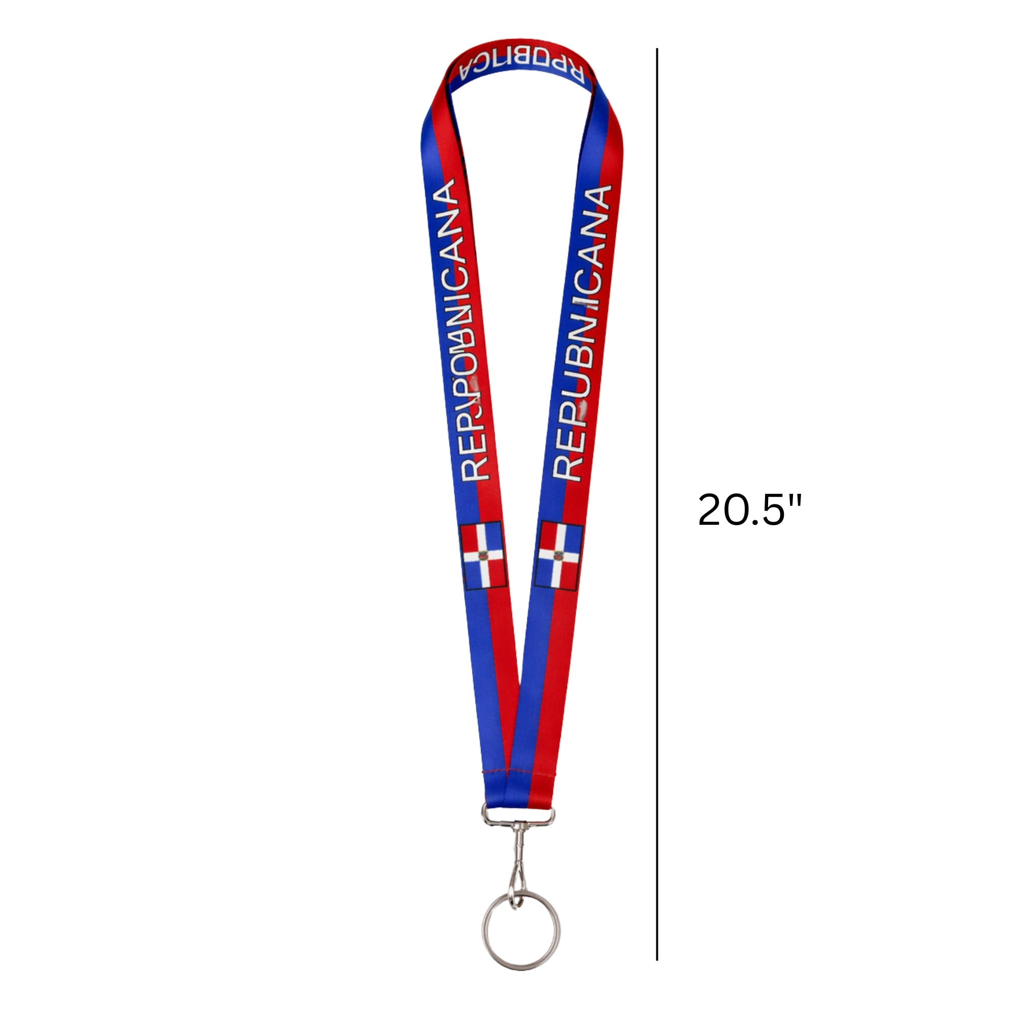 20.5" República Dominican Flag Lanyard Neck Strap Keychain product detail image