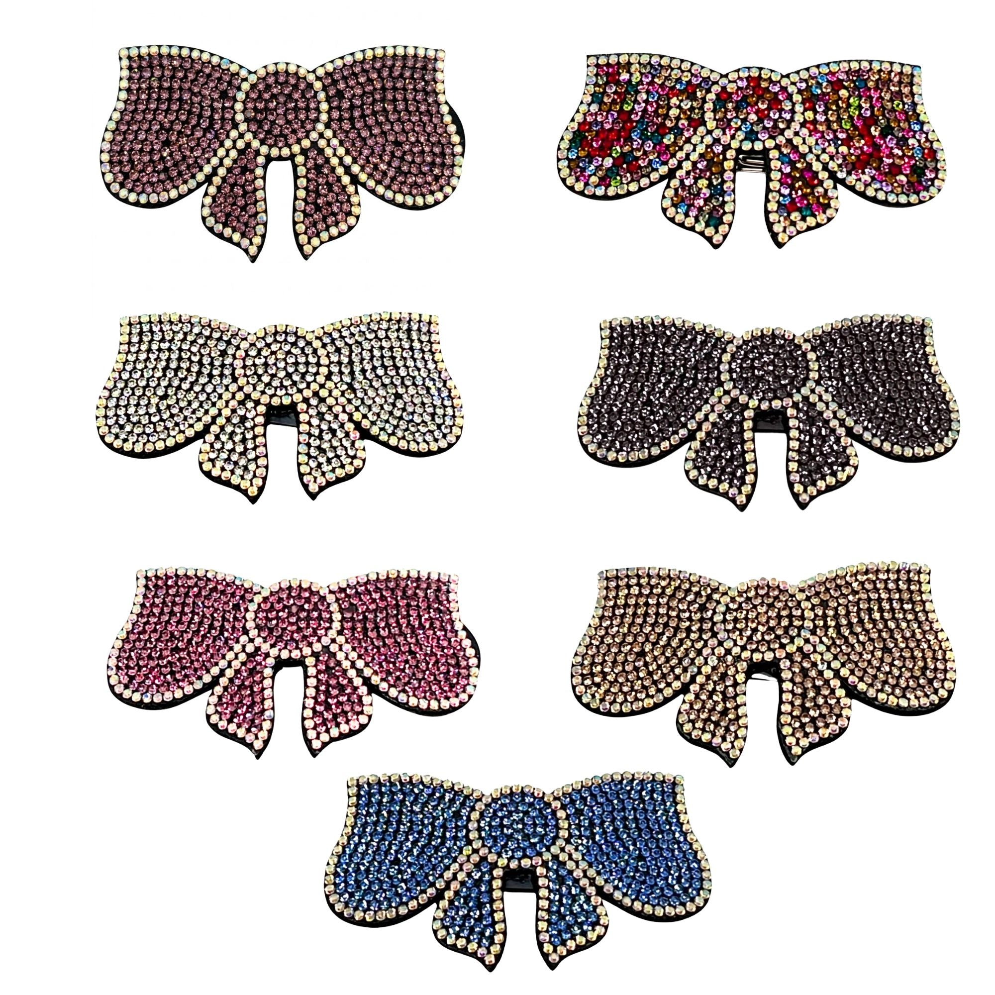 2.75" Sparkling Rhinestone Bow Knot Hair Barrette French Clip Hair Pins, Claws & Clips main product image