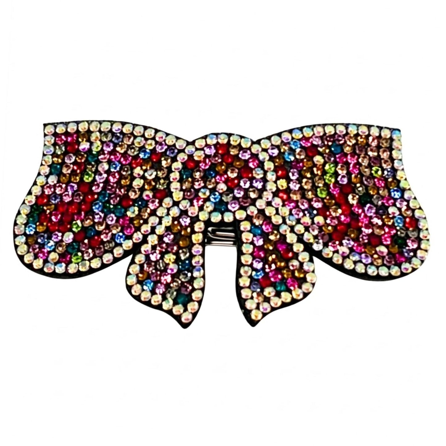 2.75" Sparkling Rhinestone Bow Knot Hair Barrette French Clip Hair Pins, Claws & Clips lifestyle use image