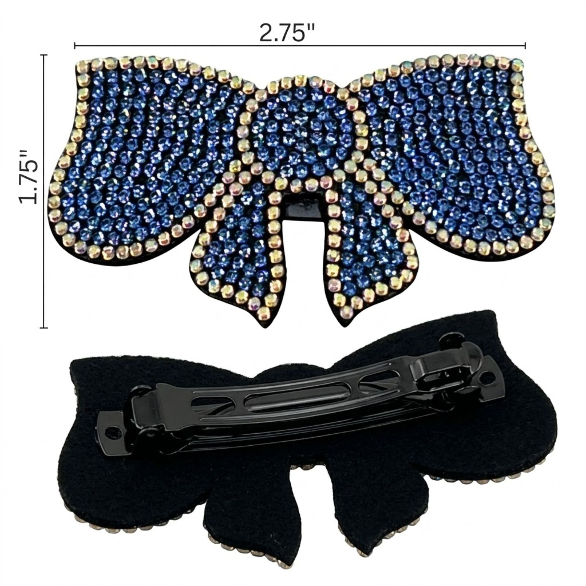 2.75" Sparkling Rhinestone Bow Knot Hair Barrette French Clip Hair Pins, Claws & Clips product image 9