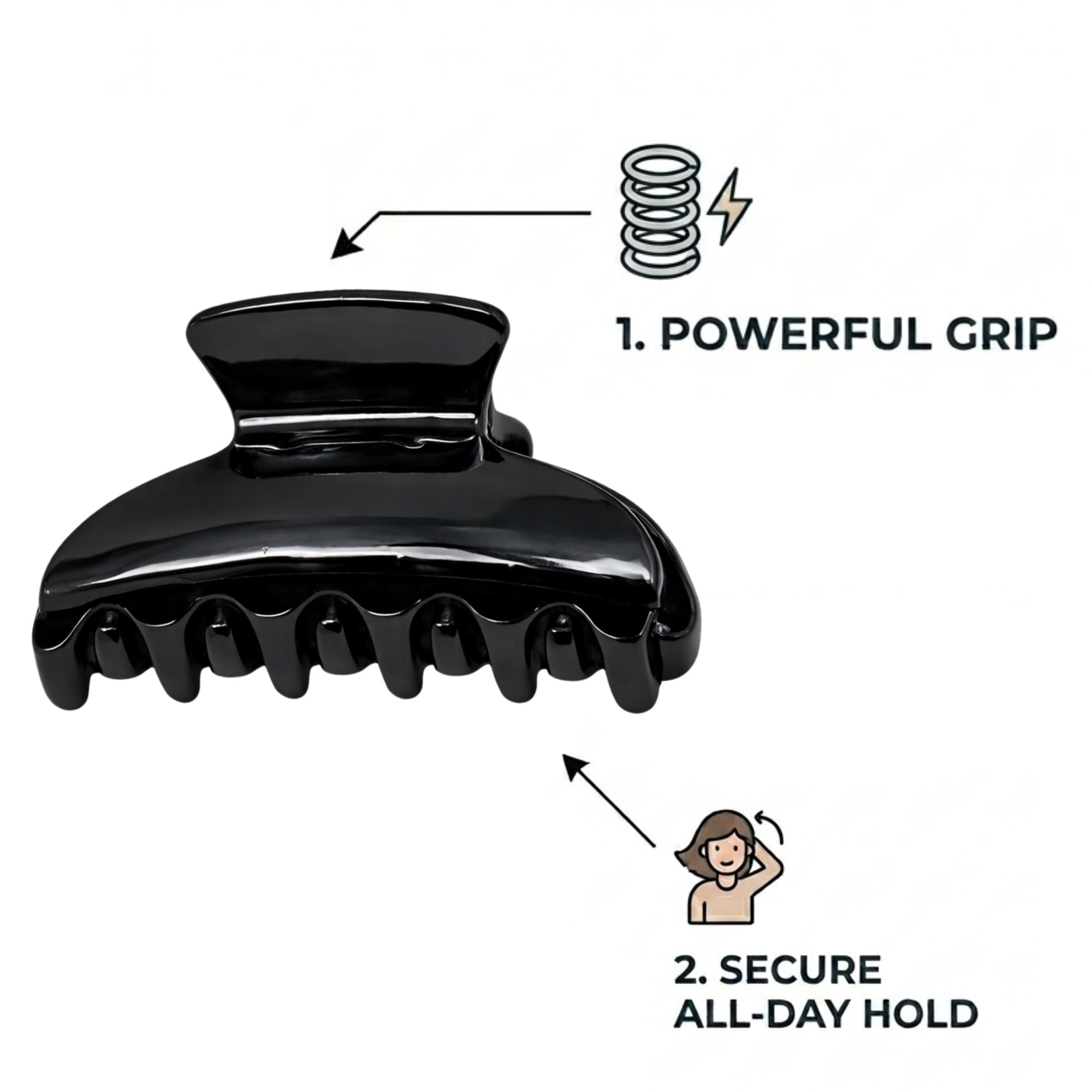 2.25" Premium Strong Hold Hair Claw Clip for Women and Girls hair claw clips product image 5