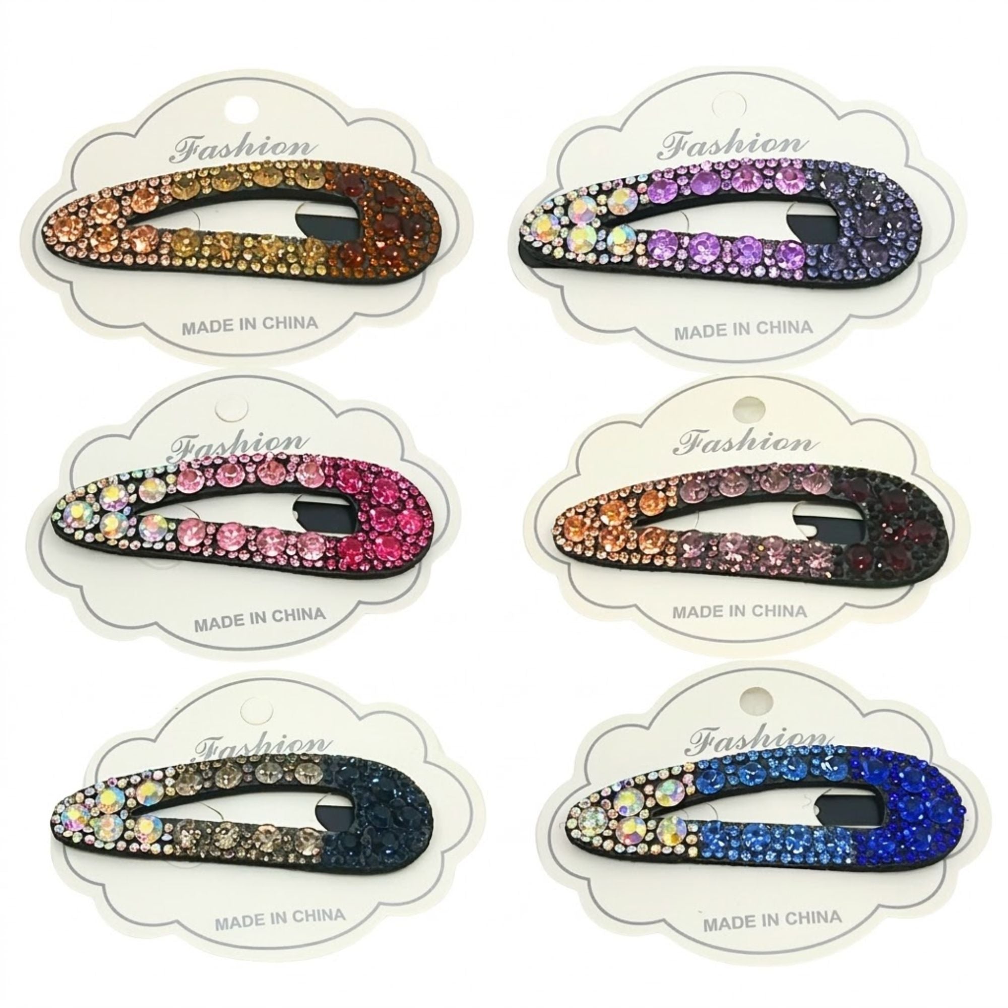 3.25" Crystal Rhinestone Snap Hair Clips for Women and Girls Hair Pins, Claws & Clips main product image