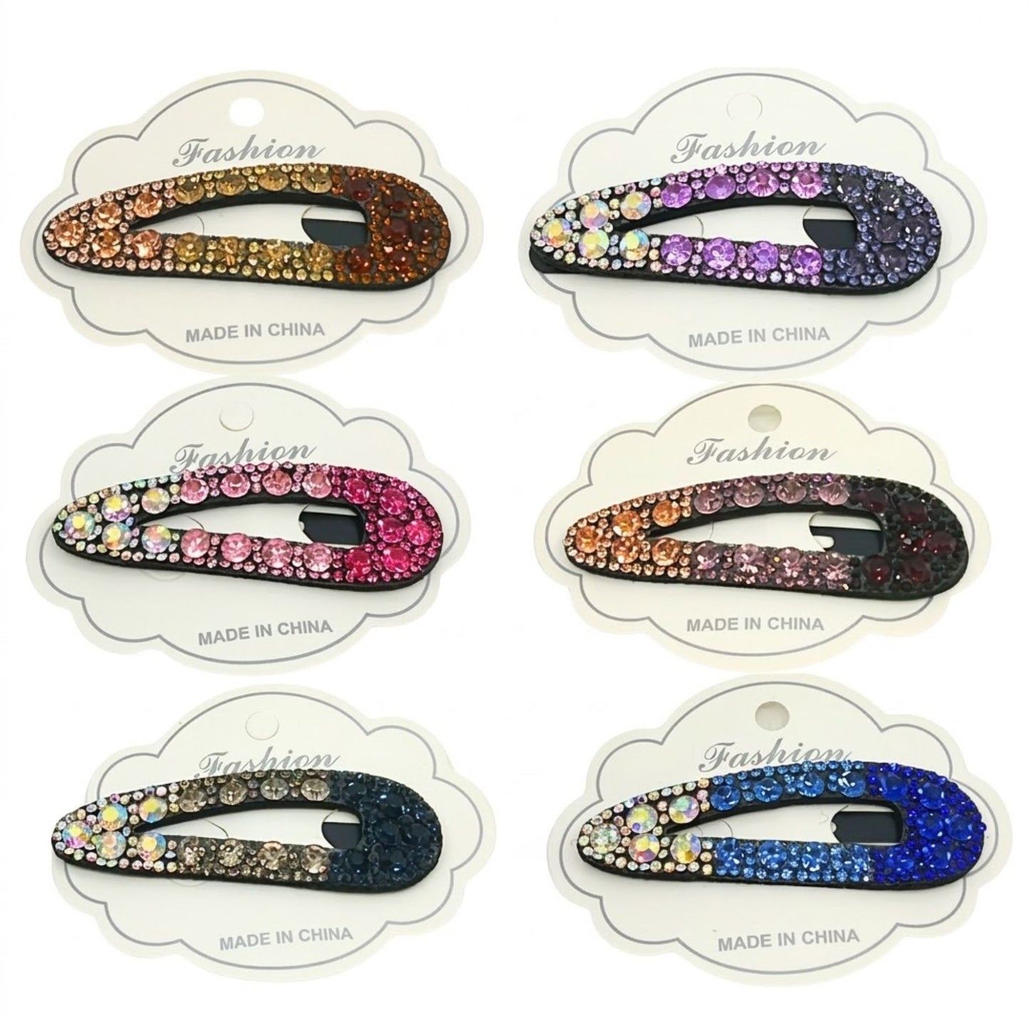 3.25" Crystal Rhinestone Snap Hair Clips for Women and Girls Hair Pins, Claws & Clips main product image