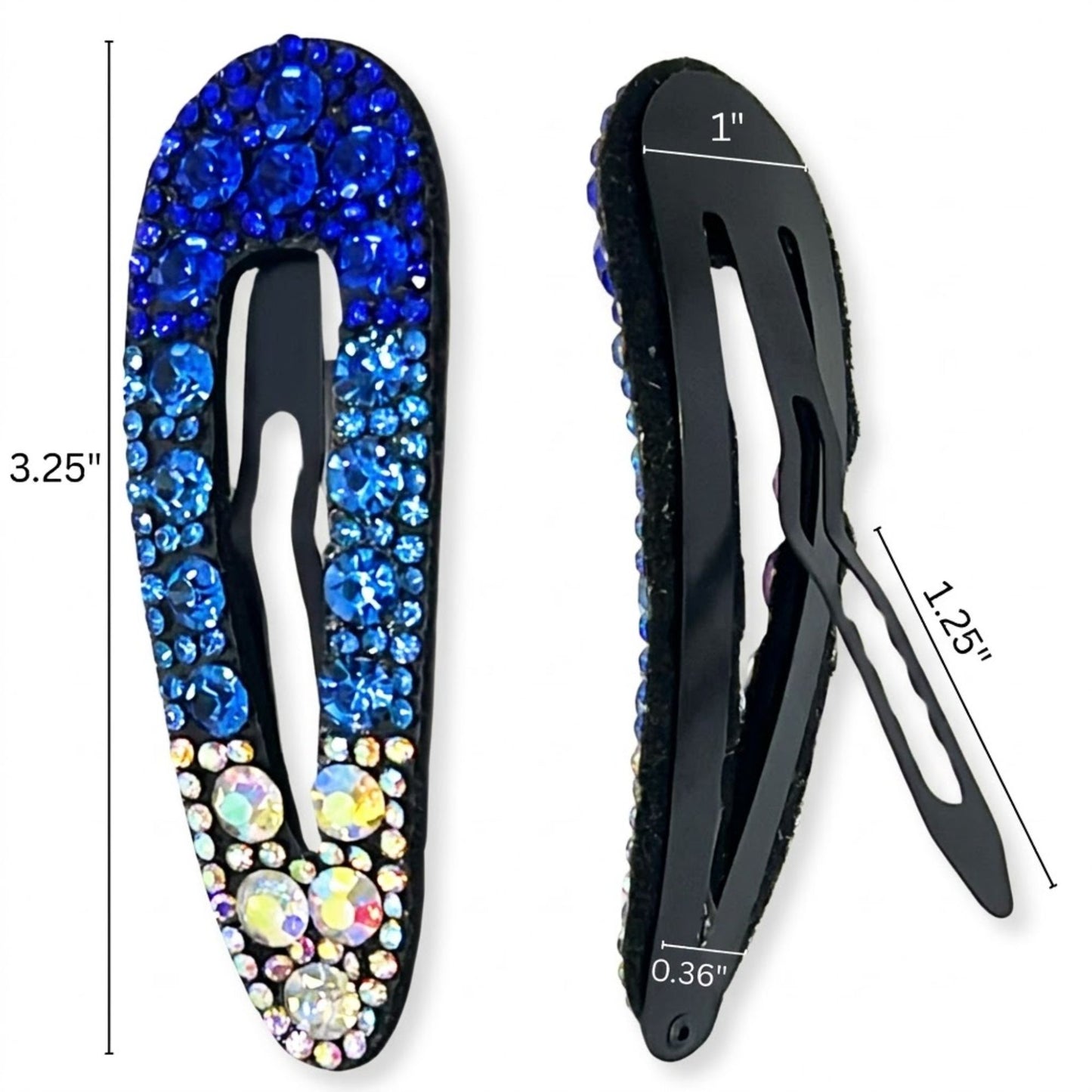 3.25" Crystal Rhinestone Snap Hair Clips for Women and Girls Hair Pins, Claws & Clips product image 8