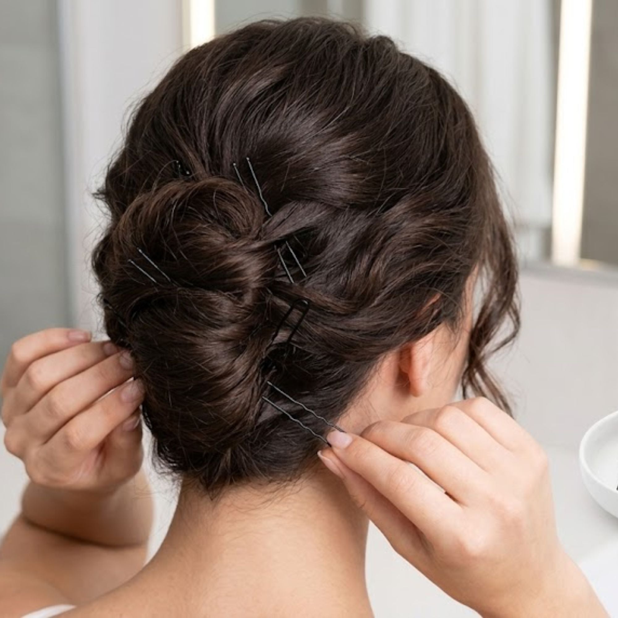 3 Inch LZ Premium Hair Pins 36 Pieces for Secure Styling Hair Pins, Claws & Clips lifestyle use image